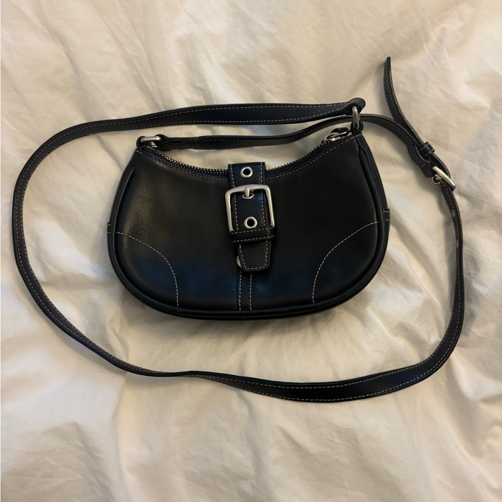 Coach Black Leather Shoulder Bag